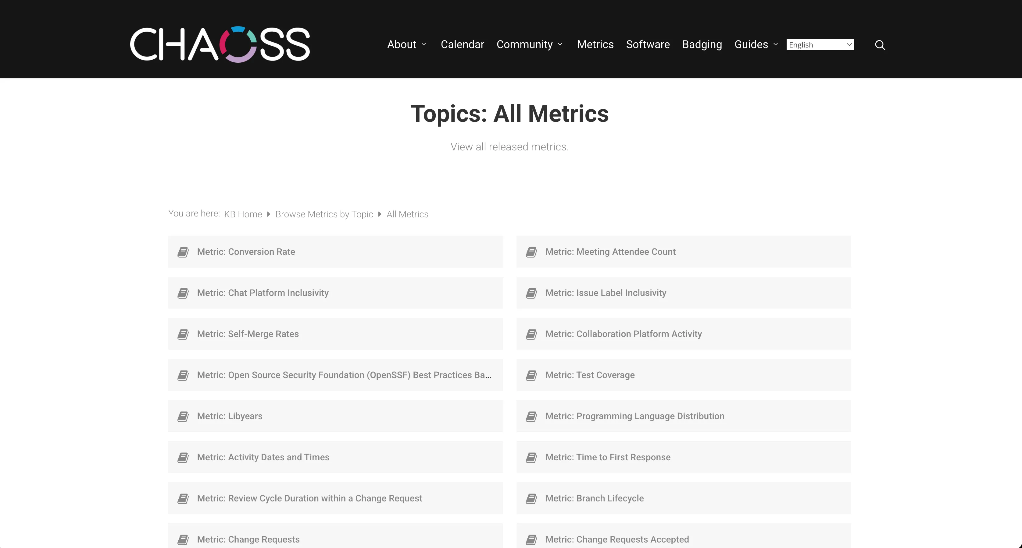 CHAOSS Community